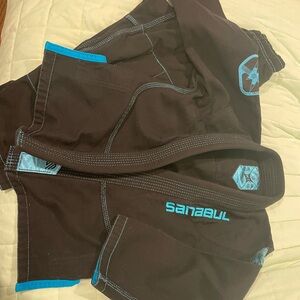 Sanabul Black and blue Martial Arts Gi with Blue Accents